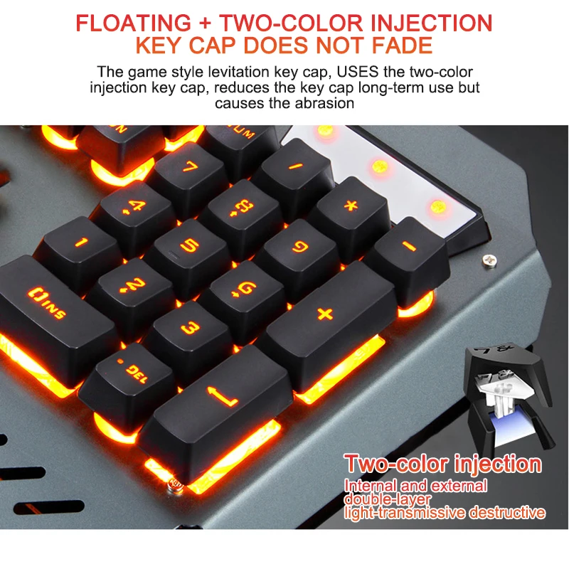 Проводная игровая механическая клавиатура эргономичная клавиатура с RGB подсветкой держатель телефона геймер клавиатура для планшета Настольный для PUBG