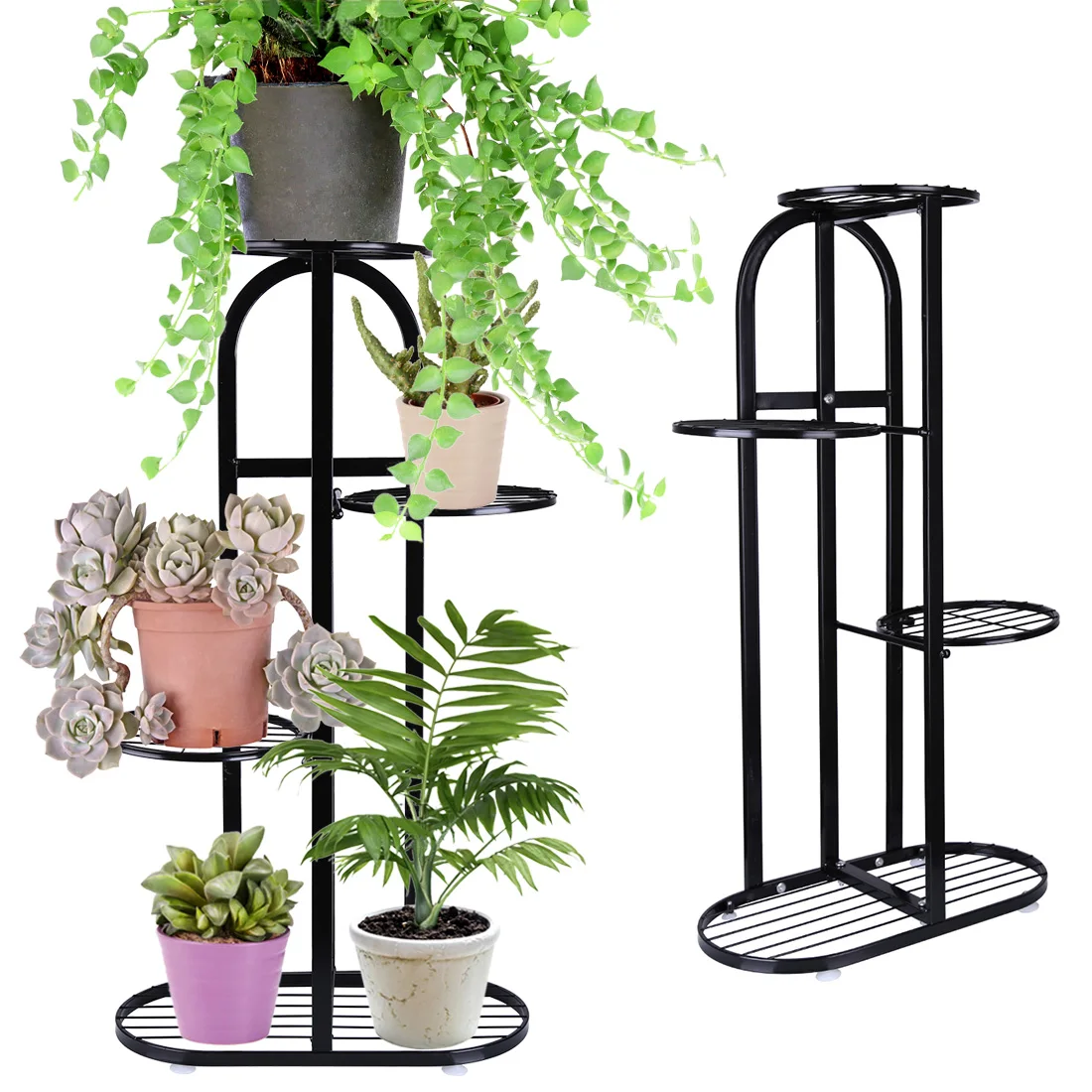 

82 X 45 X 22cm 4 Tiers Wroght Iron Plant Stand Flowerpot Holder Rack For Home Garden Decor Plant Stands Storage Racks Shelf