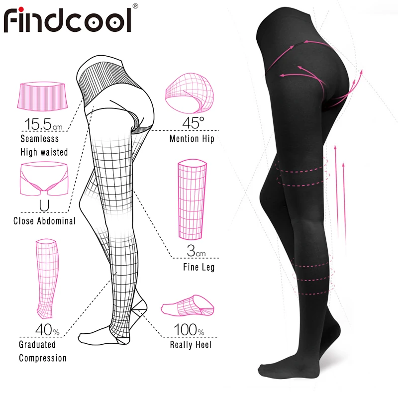 

Колготки женские компрессионные Findcool, 23-32 мм рт. Ст.