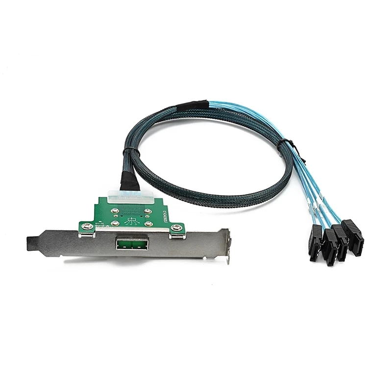 MINI SAS26 Pin SFF-8088 Female to 4*SATA Reverse Cable for Mainframe computersServer Sync Data Transmission 60cm | Компьютеры и офис