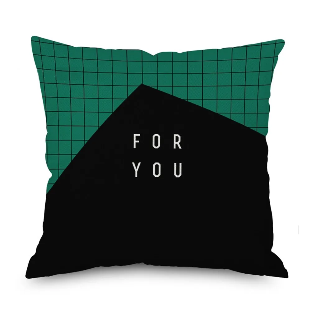 Горячая 45*45 см загадочная зеленая наволочка из полиэстера бросок с буквами