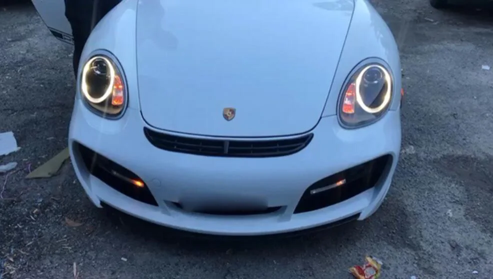 2004~ 2008 автомобиля bupmer головного света для Porsche Cayman фар 987 Boxster автомобильные аксессуары светодиодный HID ксенон, противотуманная для доллар Каймановых налобный фонарь