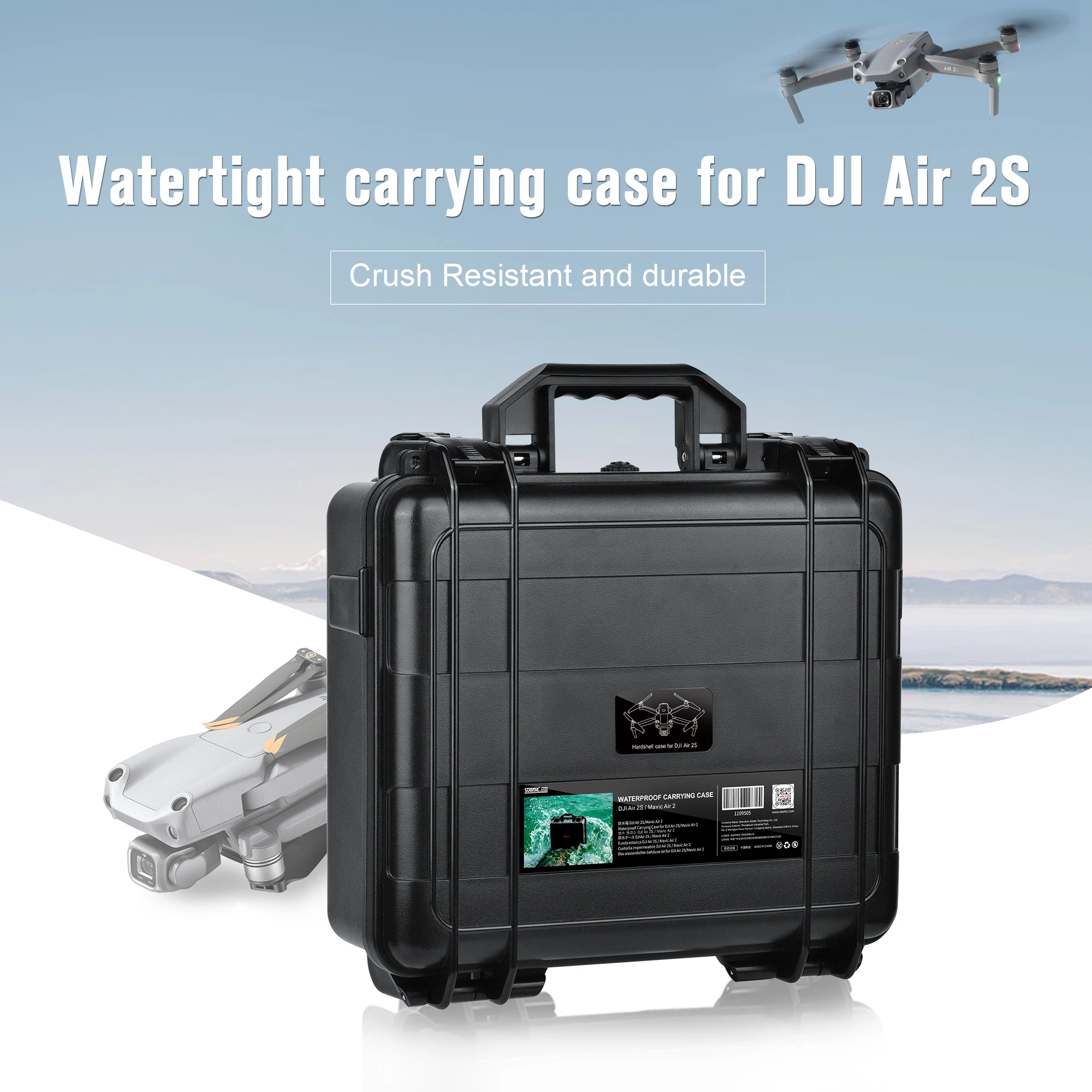 

Водонепроницаемый чехол для DJI Air 2S, жесткий чехол, чехол для путешествий, Взрывозащищенная сумка для Mavic Air 2/2S, аксессуары