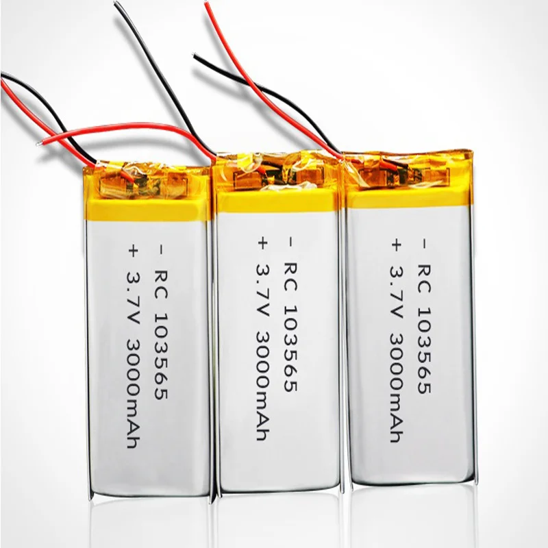 

3.7V 3000mAh 103565 Lithium polymer Rechargeable Battery For Tablet mobile power chargingGPS PSP PAD E-book POS Machine Power