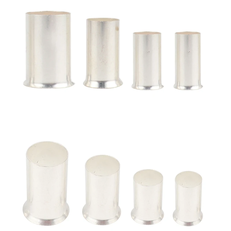 

150Pcs AWG 4 2 1 2/0 Wire Ferrules Kits Crimp Connector Non Insulated Ferrules Pin Cord End Terminal 4 Sizes Assortment