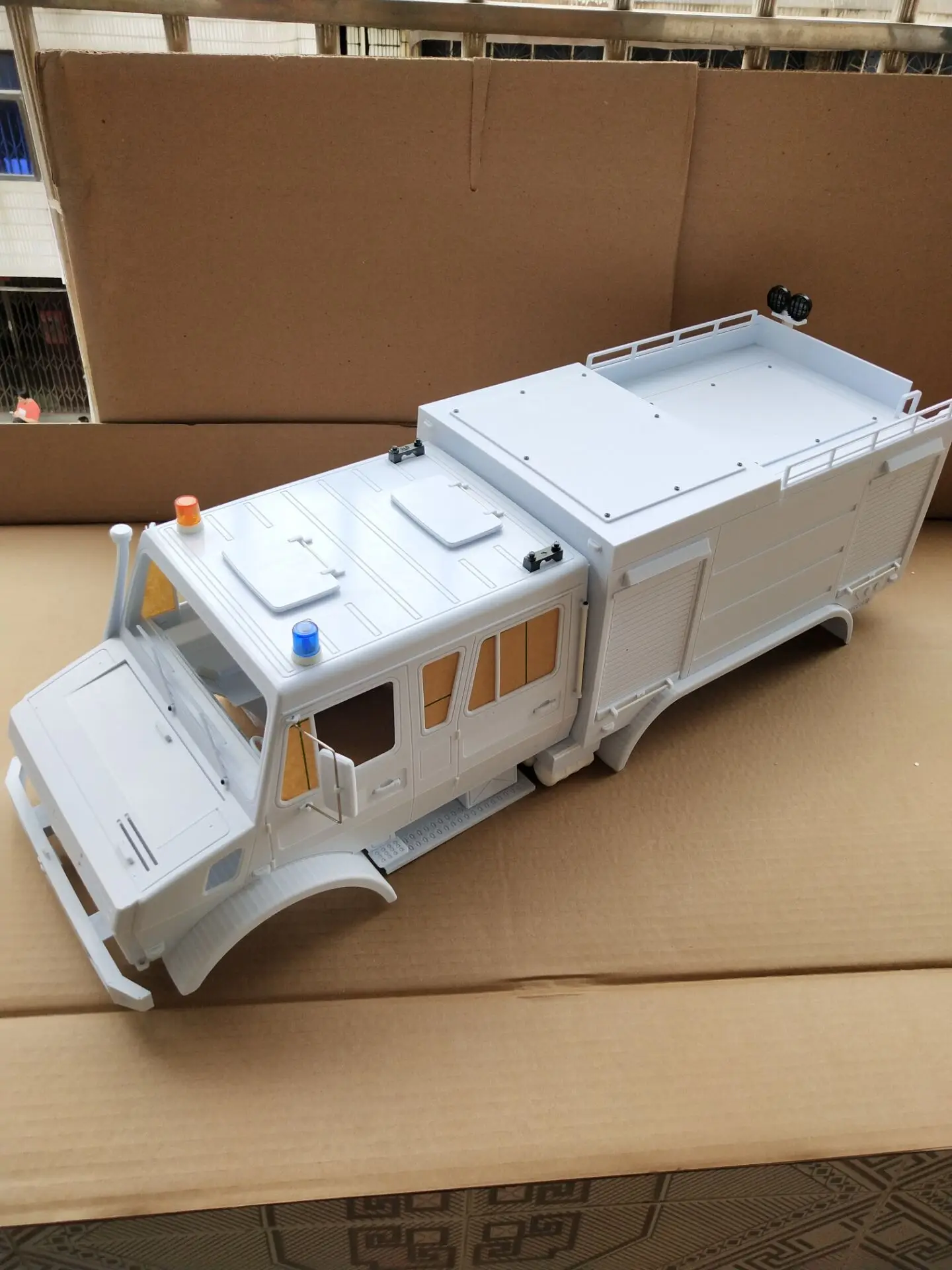 1/10 RC Unni monk пожарные армейские грузовики/Benz кузов Неокрашенный Для осевой SCX10 RC8WD D90 шасси ax90027 90028 ax90035 90022 313 мм - Цвет: 6x6 fire body