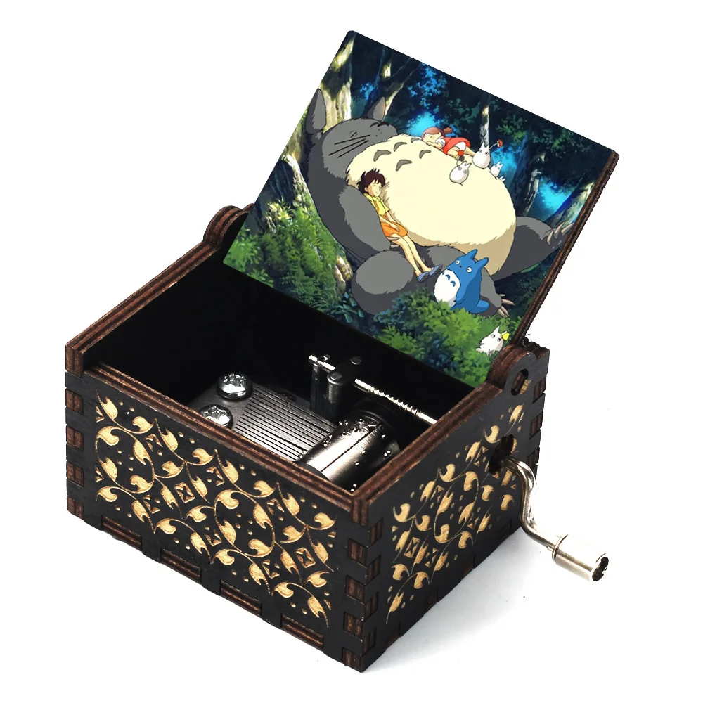 Totoro Симпсоны Сейлор Мун Парк Юрского периода музыкальная шкатулка деревянная