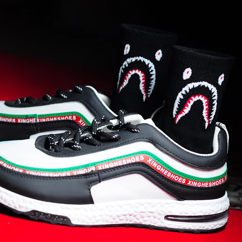 Короткие носки до середины икры для взрослых ужасный страшный рот цвет черный