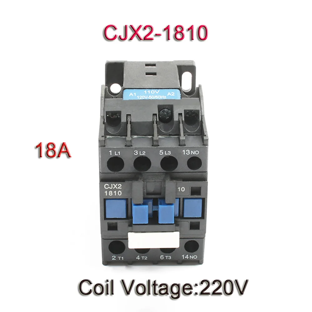 1810-220V CJX2,CJX2-0910 LC1 CJX2-0910 CJX2-1210 CJX2-1810 380v 9a ac contactor 380V AC 9A /12A/18A 50 HZ/60HZ 220V 110V orginal - Цвет: 1810-220V
