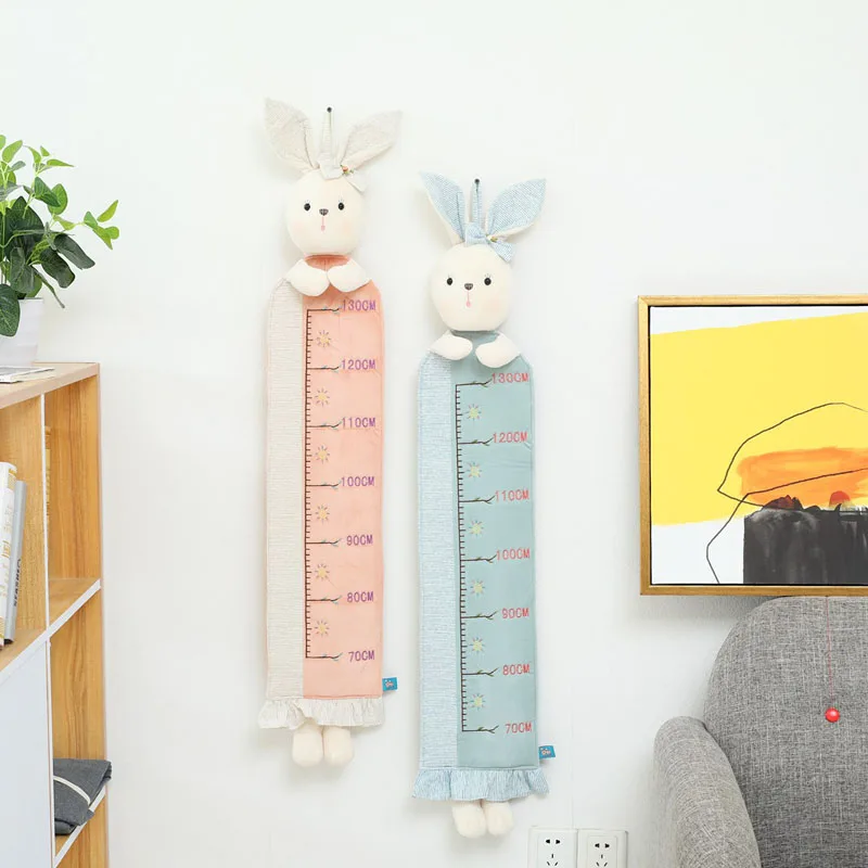 

Creative Plush Toys Cartoon Rabbit Child Height Measure Children's Hanging Kids Growth Chart Wall Sticker Rule 1.3 Meter Tall