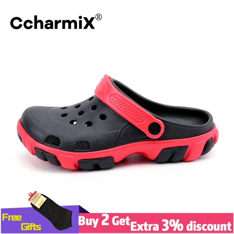 Мужские сандалии для сада и прогулок CcharmiX летние дышащие пляжные мужчин закрытые