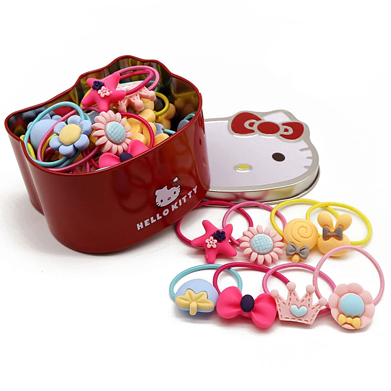 Милые детские аксессуары для волос hello kitty, набор повязок на голову, заколки для волос, повязка на голову, ожерелье, браслет, ювелирный набор, подарок на день рождения для девочек