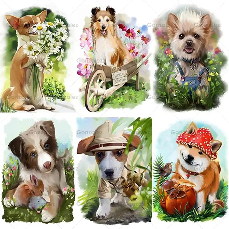 

Cute Pet Dog 5D Diy Diamond Painting Rhinestone Embroidery Art Diamond Mosaic Scenery Cross Stitch Crafts Gifts Home Decoration