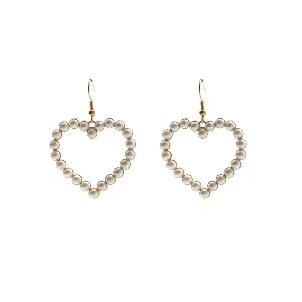

Earrings Korean Style Fashion Jewelry 2021 Trend Personality Pearl Heart Earrings For Women Grunge Jewelry Earrings Wholesale