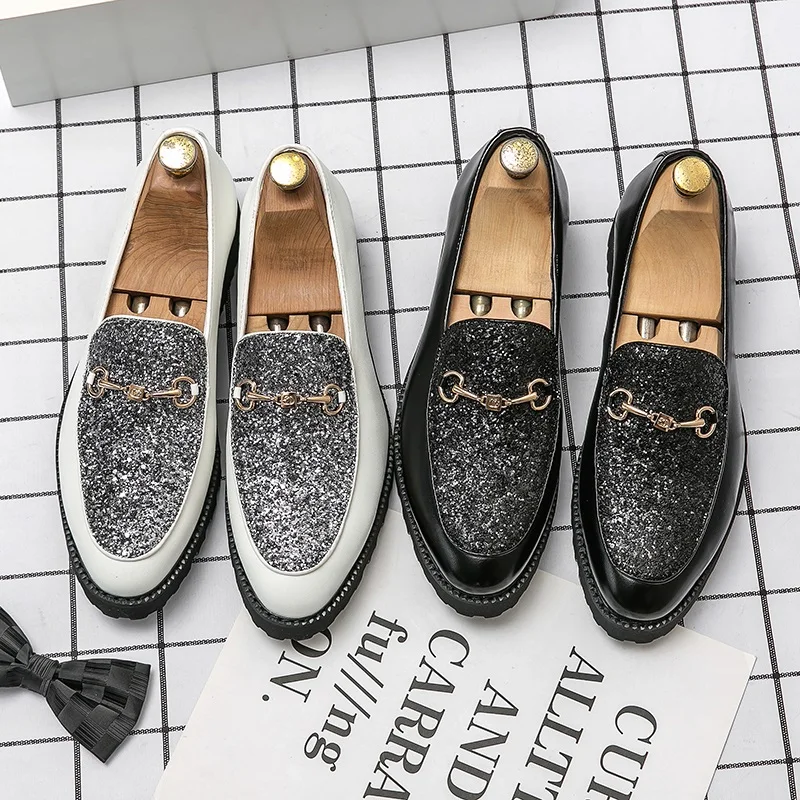 

Туфли мужские деловые кожаные, модные классические лоферы, деловые, для свадьбы, повседневная обувь, большой размер