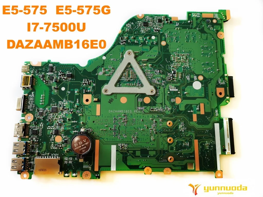 Оригинальный Для ACER E5 575 575G Материнская плата ноутбука I7 7500U DAZAAMB16E0 испытанное