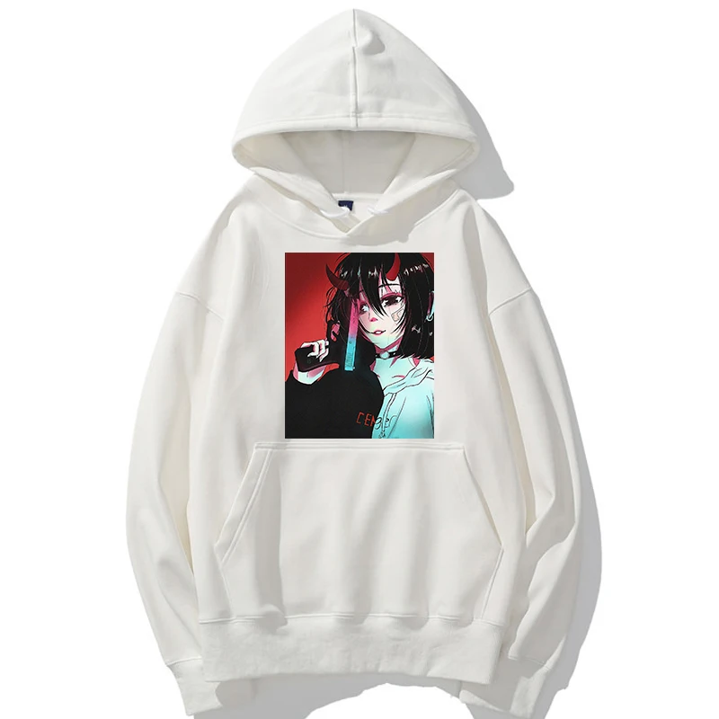 

High Quality100% Cotton Plus Size Mens Clothing Graphic Anime Girl Aesthetic Harajuku Japanese Waifu Kawaii Otaku Hoodies