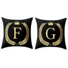 Черно-золотистая искусственная кровать, наволочка для подушки, домашний декор, автомобильная наволочка, 45x45 см