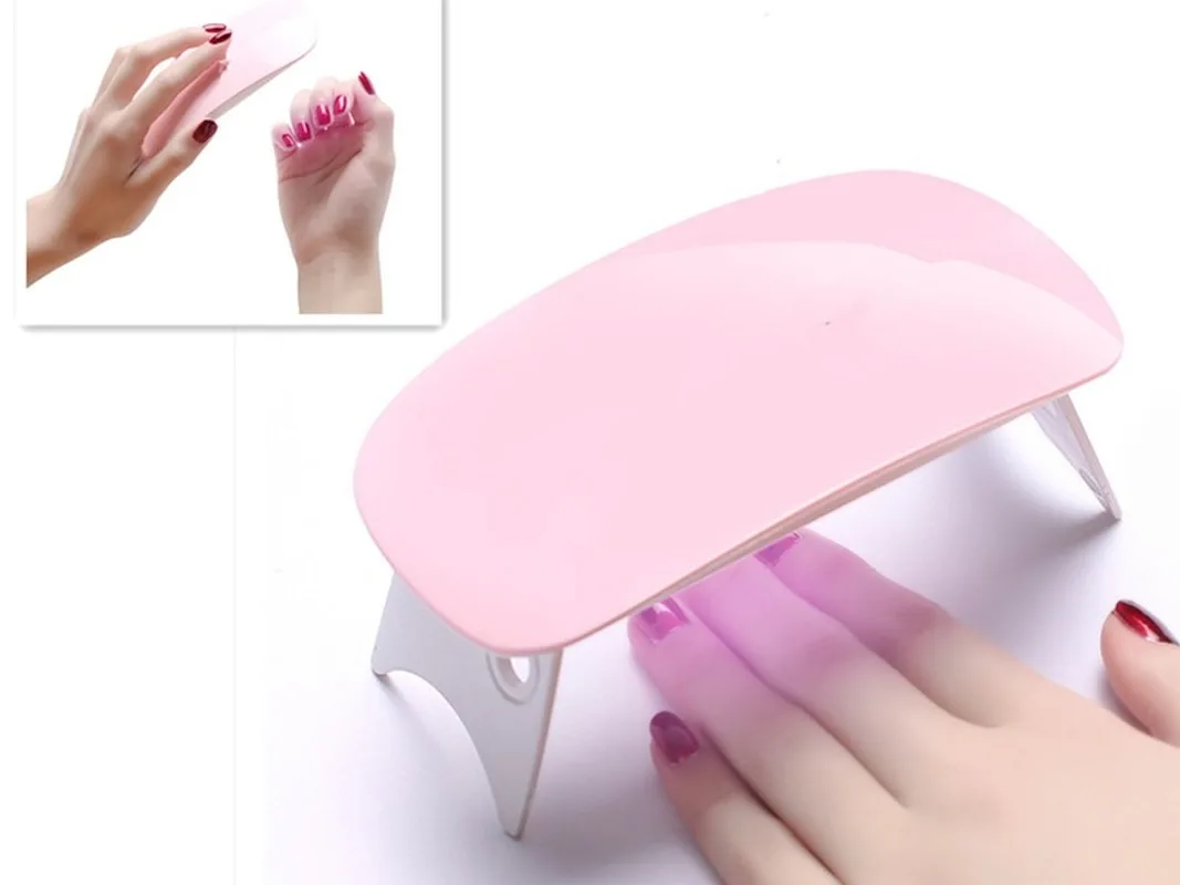 УФ-светодиодная лампа для сушки ногтей 6 Вт в форме мыши портативный usb-кабель