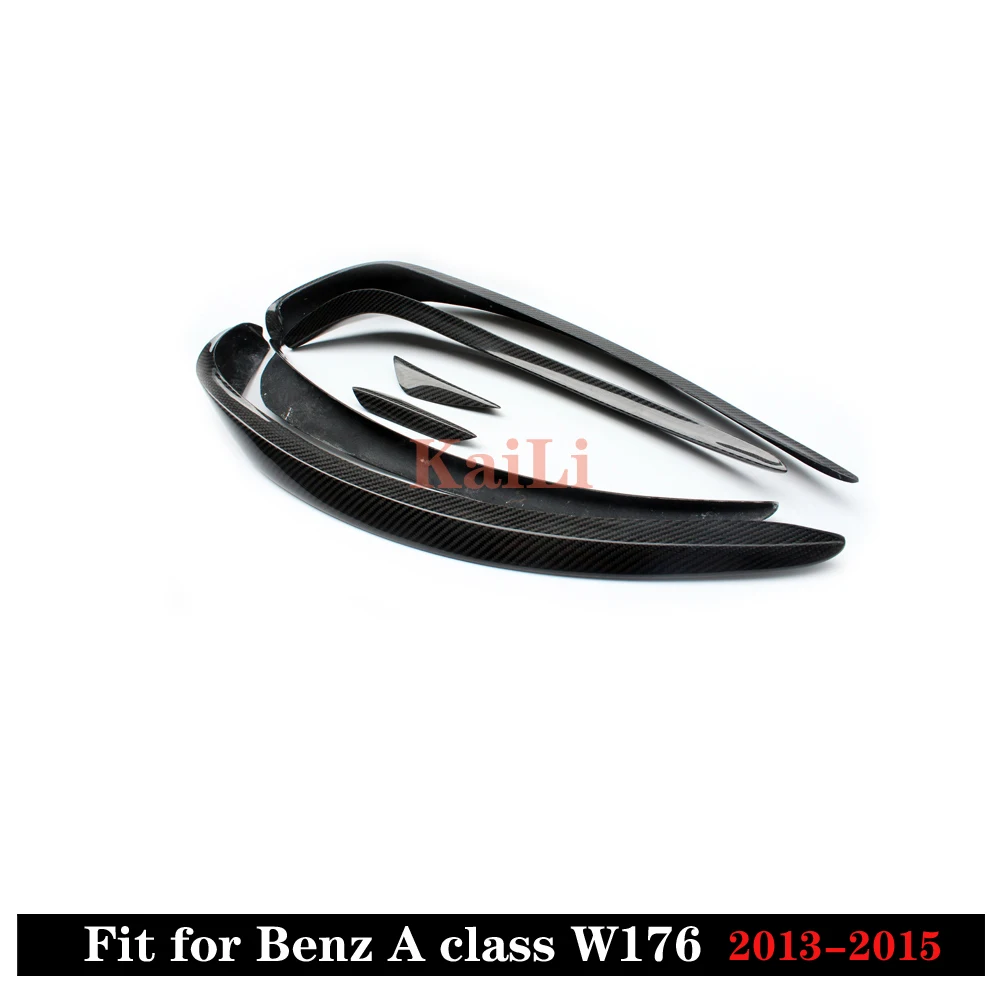 W176 передний бампер из углеродного волокна Canards сплиттер для Mercedes W176 A класс A160 A180 A200 A250 A45 Sport Edition 2013
