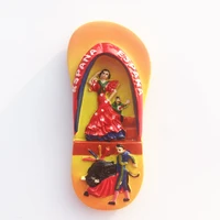 qiqipp creative magnetic refrigerator magnet spanish national quintessence bullfighting flamenco dance flip
