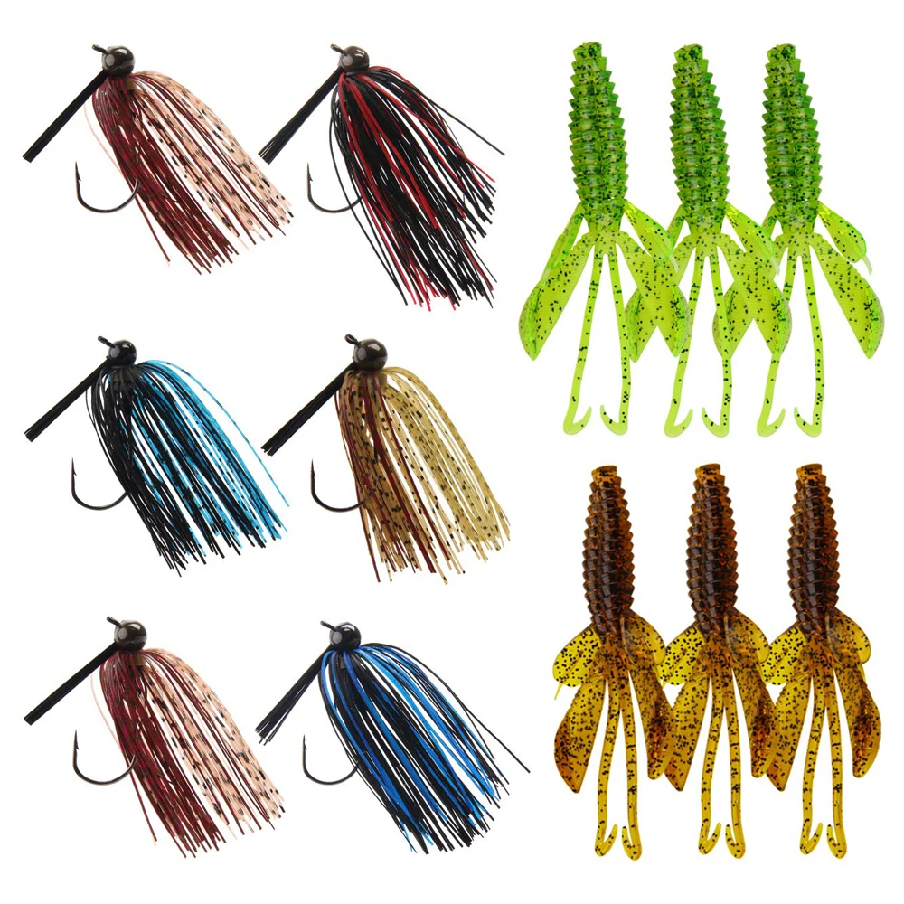 Easy Catch набор из 12 штук для ловли окуня рыбалки и футбола силиконовая приманка юбка