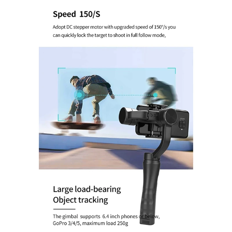 

Handheld 3-Axis Gimbal Stabilizer Compatible With All Brands of Smartphones