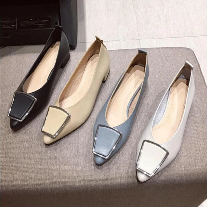 

CEYANEAOAutumn new thick shoes for women, women's shoes with metal buttons, wild fashion, Casual, women's shoes, women's shoes