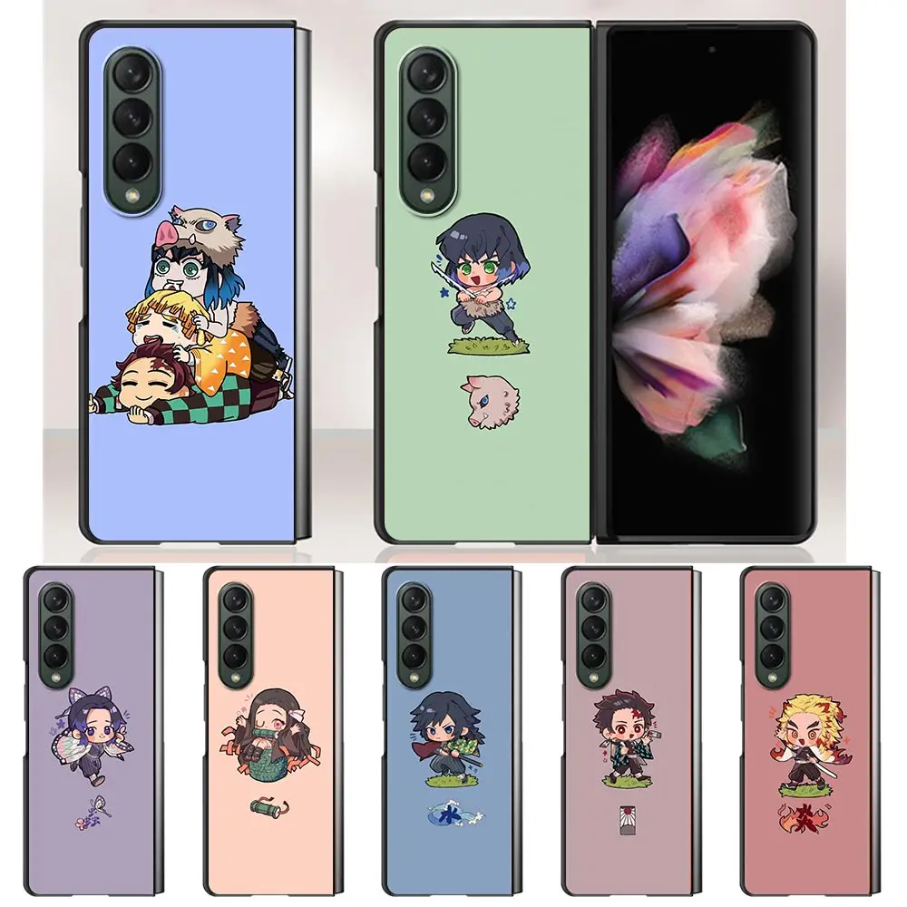 

Demon Slayer Cute Kimetsu No Yaiba Case For Samsung Galaxy Z Fold3 5G Z Fold 3 Hard Slim Cover Ultra-thin anti-drop Phone Shell