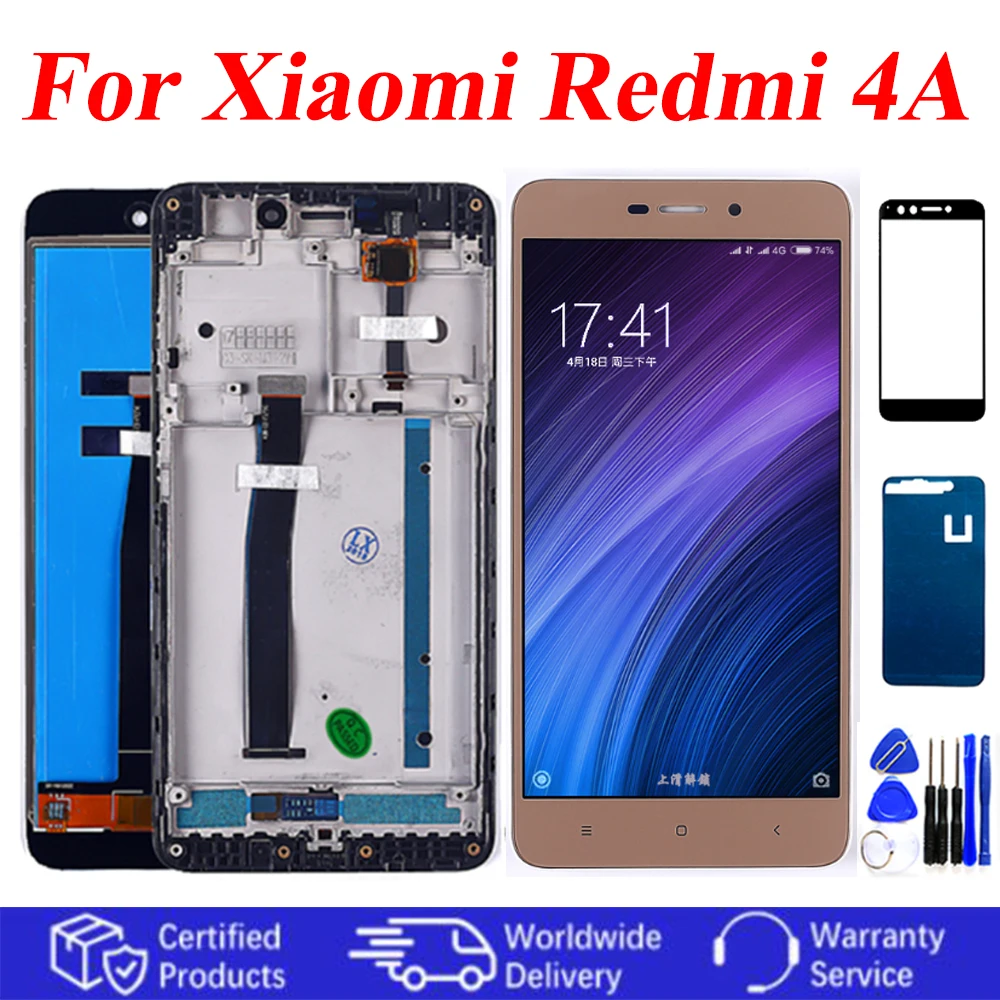 ЖК дисплей 5 0 дюйма для Xiaomi Redmi 4A дигитайзер сенсорного экрана в сборе с рамкой