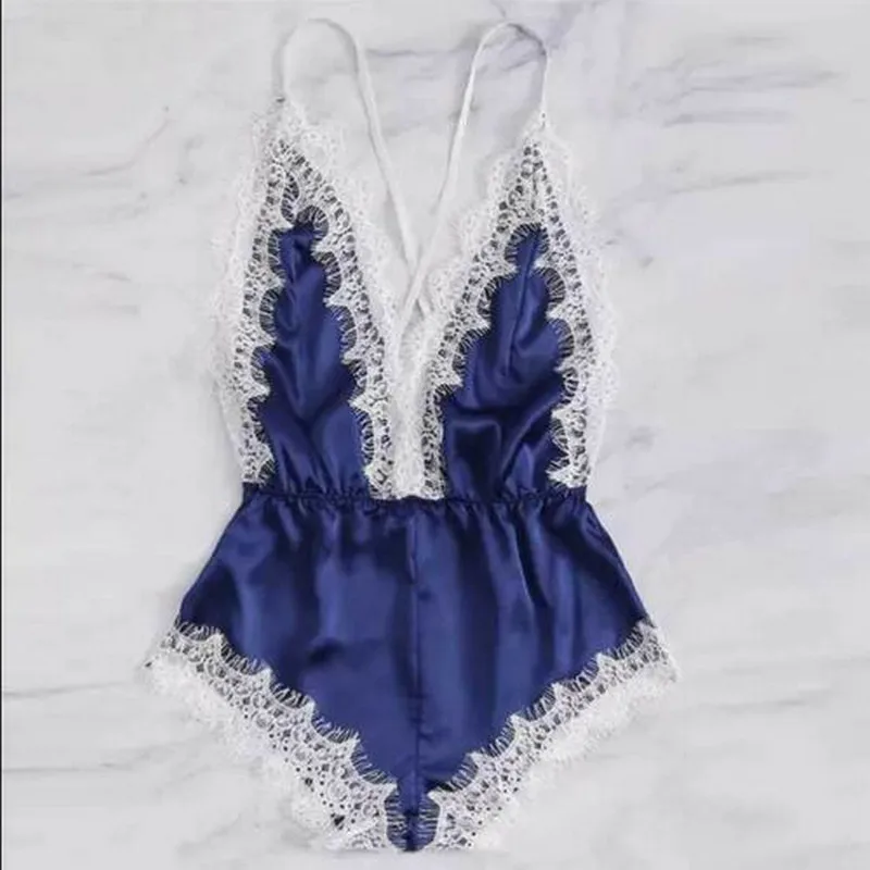 Женское боди ночное белье сексуальное нижнее кружевная открытая спина на
