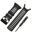 Ремешок силиконовый спортивный для смарт-часов Suunto Ambit 3  Ambit 2 Ambit 1, браслет для наручных часов со стальной застежкой в комплекте