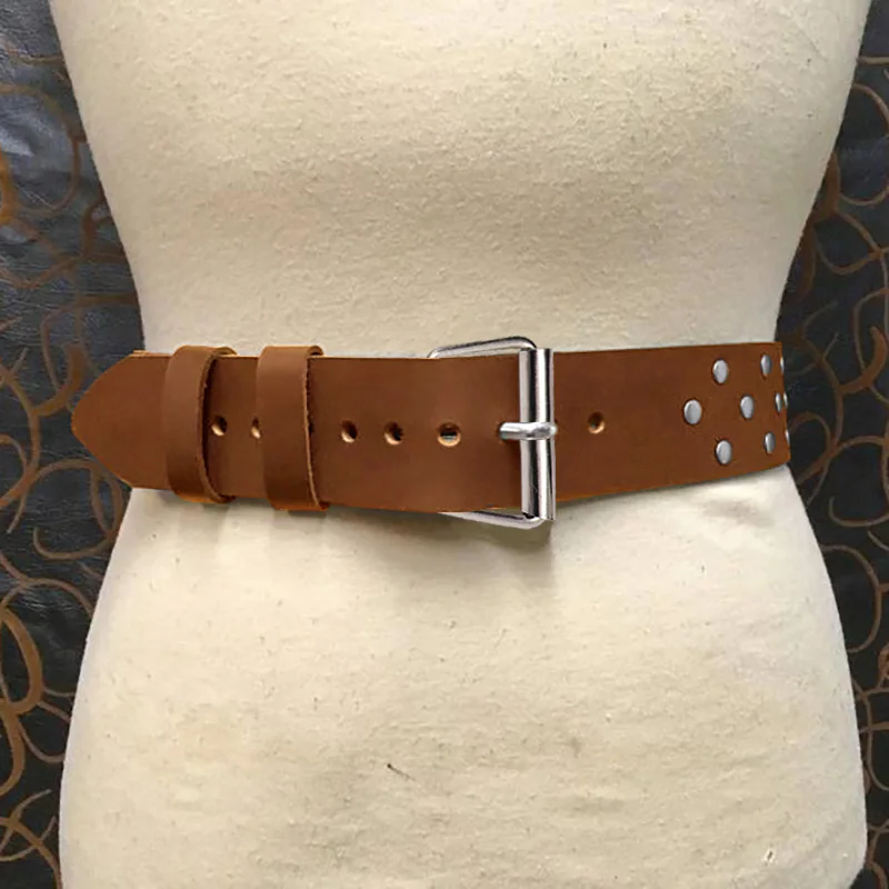 Винтажный костюм в стиле стимпанк с шипами большой пояс 2 дюйма кингир SCA