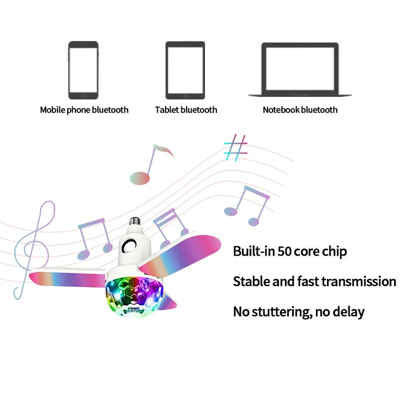 

60W E27 Dimmable bluetooth Crystal Magic Ball Music Light Remote Control RGBW 231 LEDs Foldable Lamp Deformed Bulb Lamp