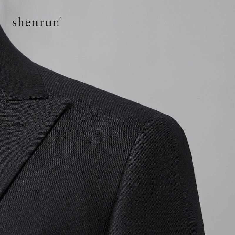 Мужской Блейзер ShenRun облегающий деловой костюм для свадебной вечеринки