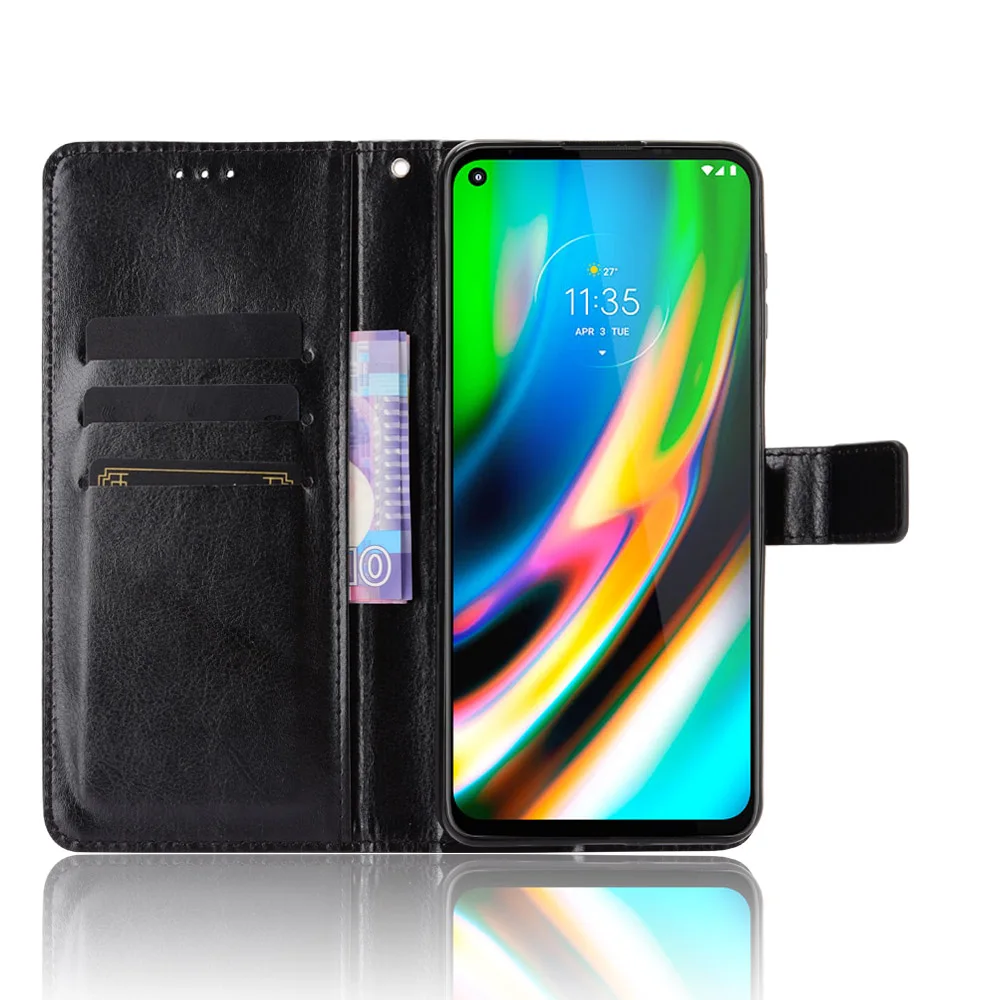 for motorola moto g9 plus case flip luxury wallet pu leather phone bags for motorola g9 plus case cover for moto g9 plus free global shipping
