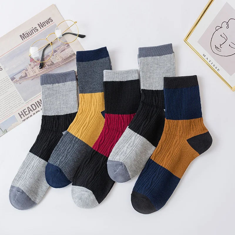 20pcs=10Pairs New Style Black Business Men Socks Warm Winter Cotton Socking Sport Running Quick Drying Long Sock for Dropship