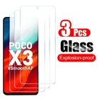 Защитное стекло для xiaomi poco x3 nfc f3 m3 pro, 3 шт., стекло на redmi note 10 pro, 9s, 9, 8, 7, 8t, 9c, nfc, 9a, 8a, защитная пленка для экрана