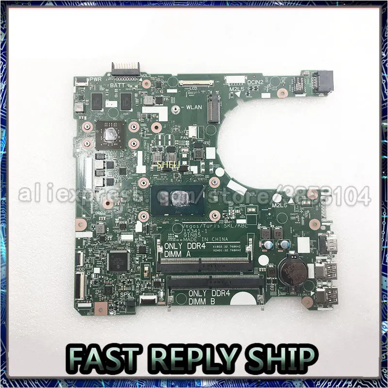SHELI для DELL 0XT2G4 XT2G4 Inspiron 15 3567 3467 Материнская плата ноутбука I3-6006U 15341-1 DDR4