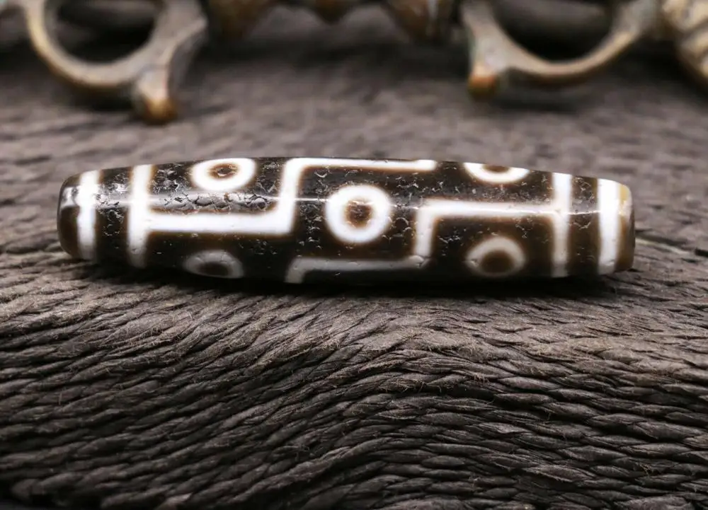 Treasure Magic Power LKbrotherMagic Tibetan Old Agate 9 Eye Most Respected dZi Bead Amulet 55MM Pendant | Украшения и аксессуары