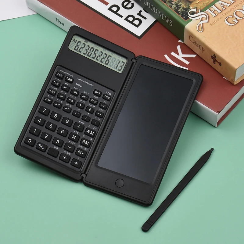 

Calculator Writing Tablet Foldable Handwriting Board LCD Standard Calculator for Children Adults Home Office School Use