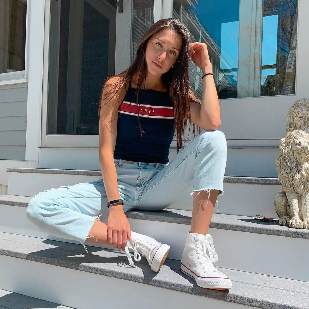 

JENN ARDOR 2021 New Woman High Top Sneakers Lace-up Canvas Shoes 2 Laces Causal Classic Fashion All-match Sneakers Zapatillas