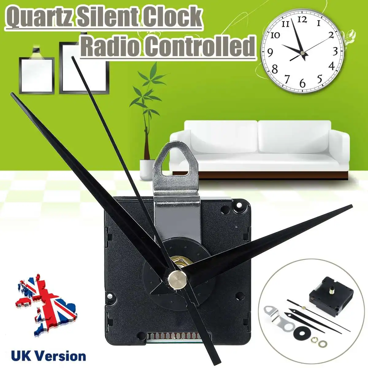 UK MSF Time атомные радиоуправляемые беззвучные часы движение DIY Kit