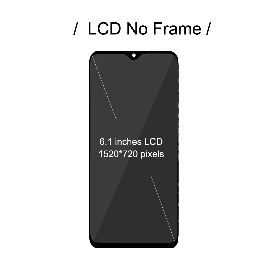 6," ЖК-дисплей с рамкой для OPPO Realme C2 RMX1941 RMX1945 A1k CPH1923 ЖК-дисплей полный экран сенсорный датчик дигитайзер сборка AAAAA