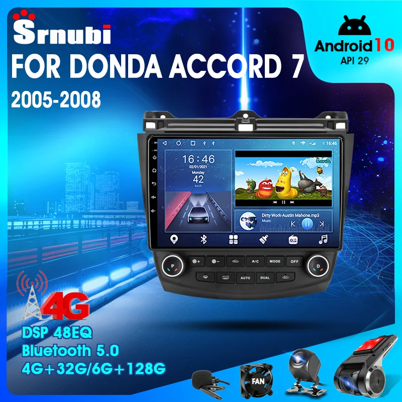 

Android 10.0 2 Din Car Stereo audio Radio for Honda Accord 7 2005-2008 Multimedia Video Touch Screen Player 4G Wifi Speaker MP5