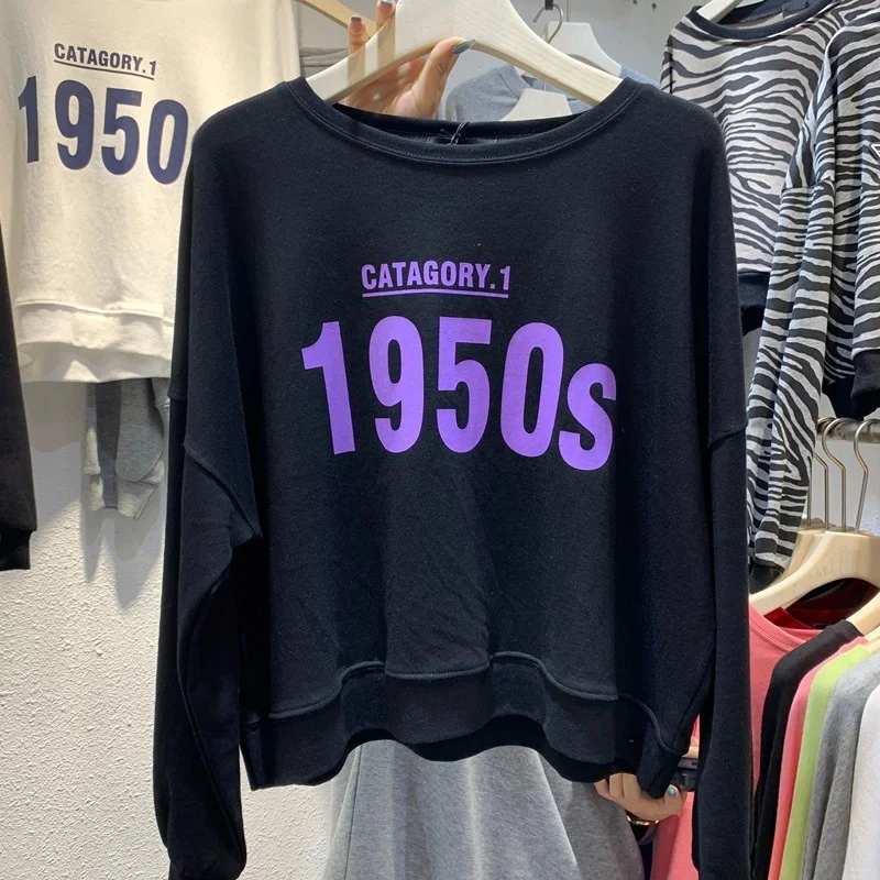 

Sweater Women's Long-sleeved Spring And Autumn Thin Section 2021 New Loose Korean Salt Round Neck Lazy Top Em*