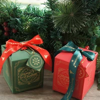 gold red green christmas ball patterns design 10 pcs 8 58 510 cm paper box with tag candy cookie jar candle diy gift