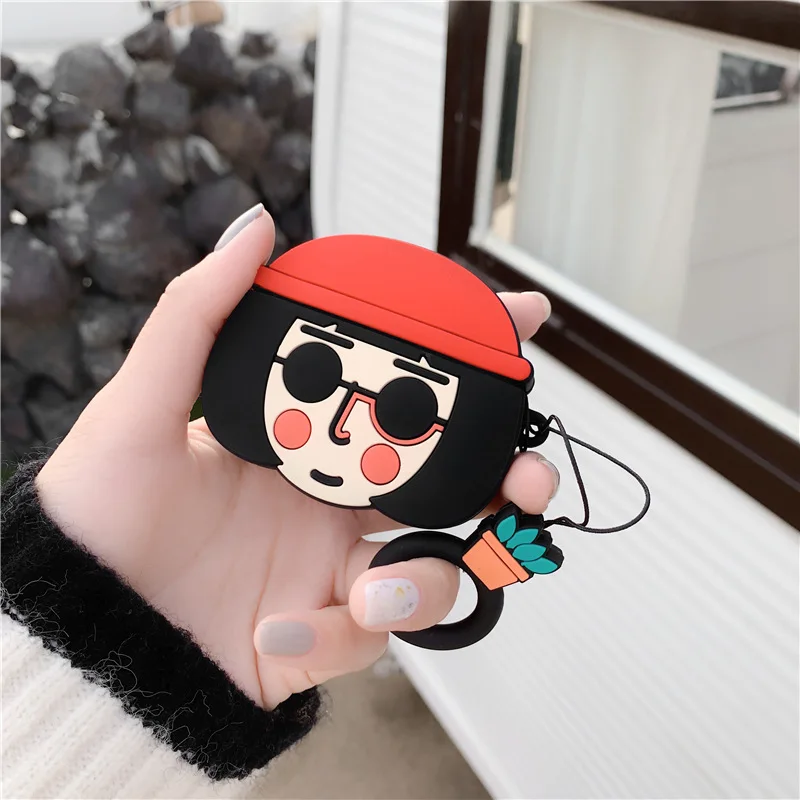 Для AirPods Pro Чехол 3D профессиональная Матильда Leon мультяшный Мягкий силиконовый