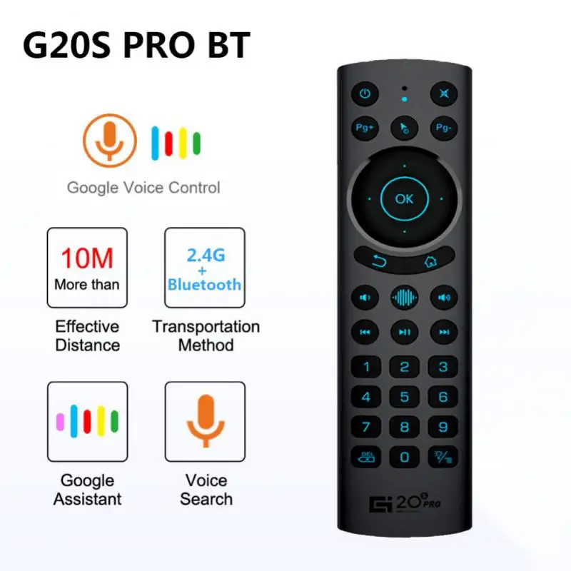 

G20BTS PLUS G20S PRO 2.4G Wireless Smart Voice Backlit Air Mouse Gyroscope IR Learning Remote Control BT5.0 For Android TV BOX