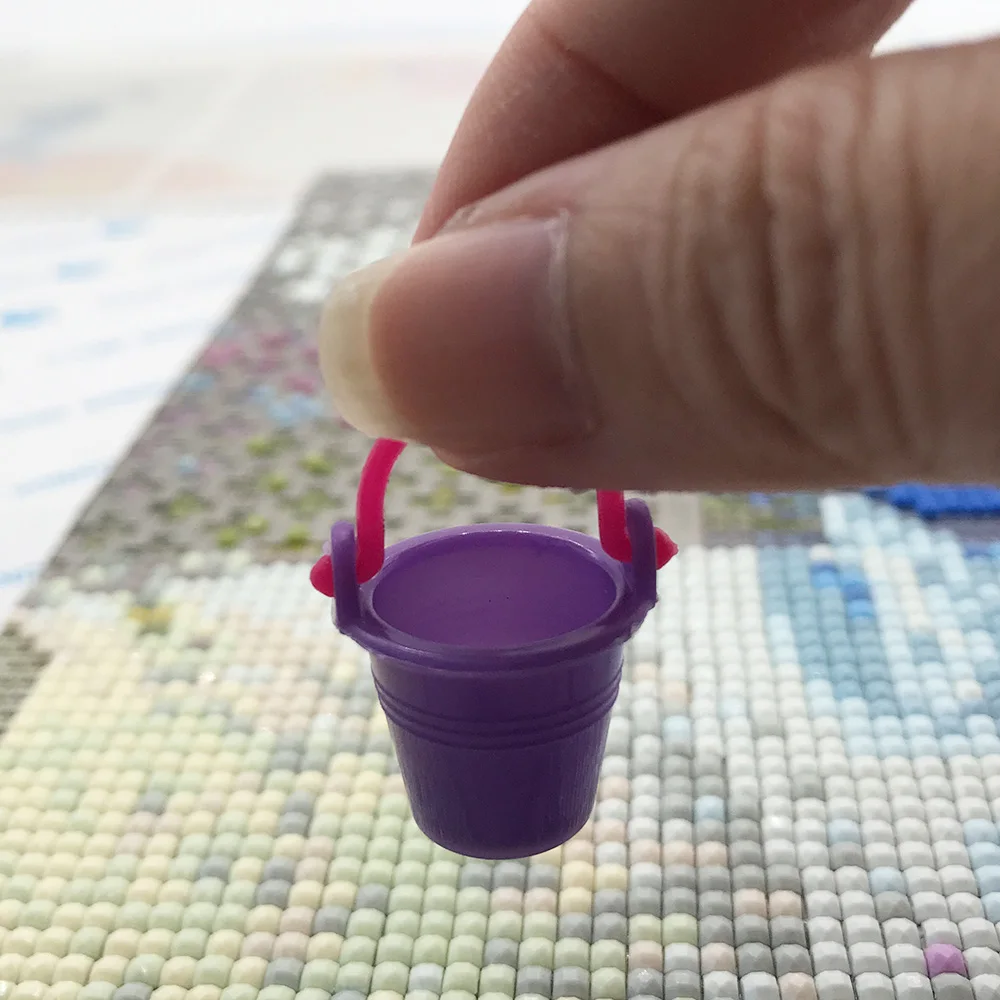 Diamond Painting Tools Beachy Bucket for drill Trash DIY Holder Cover Minder | Дом и сад